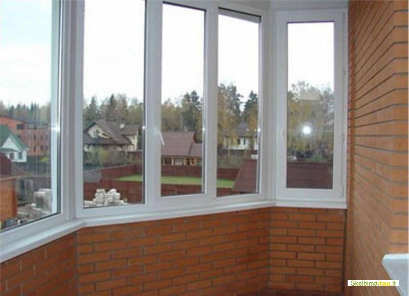 Balkonų stiklinimas. plastikiniai langai. klaipėda