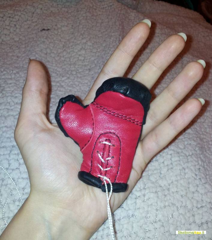 Bokso pirštinės mini 7 cm,bokso piršt.ant automobilio veidro