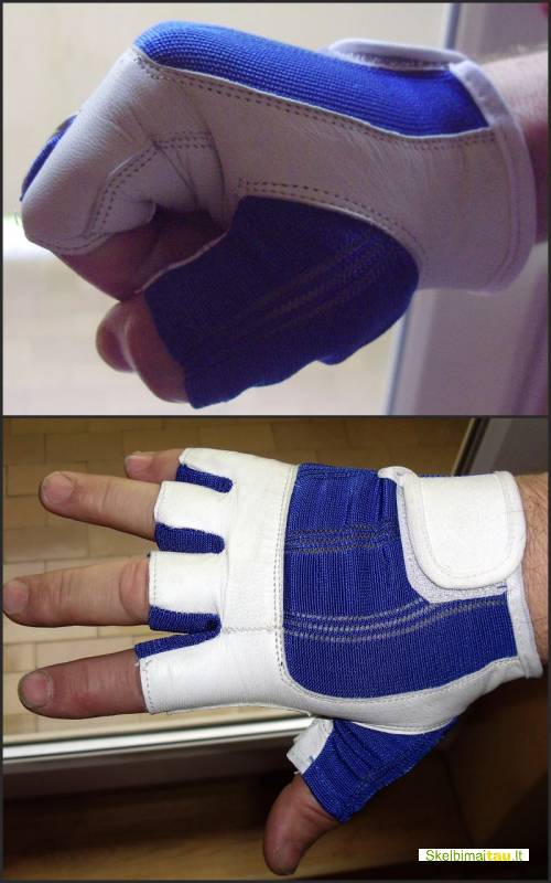 Dviratininko pirštinės nat.oda,pirštinės štangai