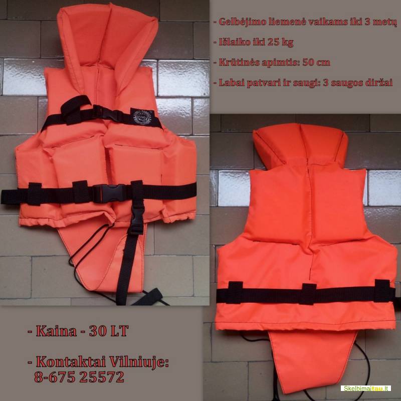 Gelbėjimosi liemenė vaikams iki 3 metų