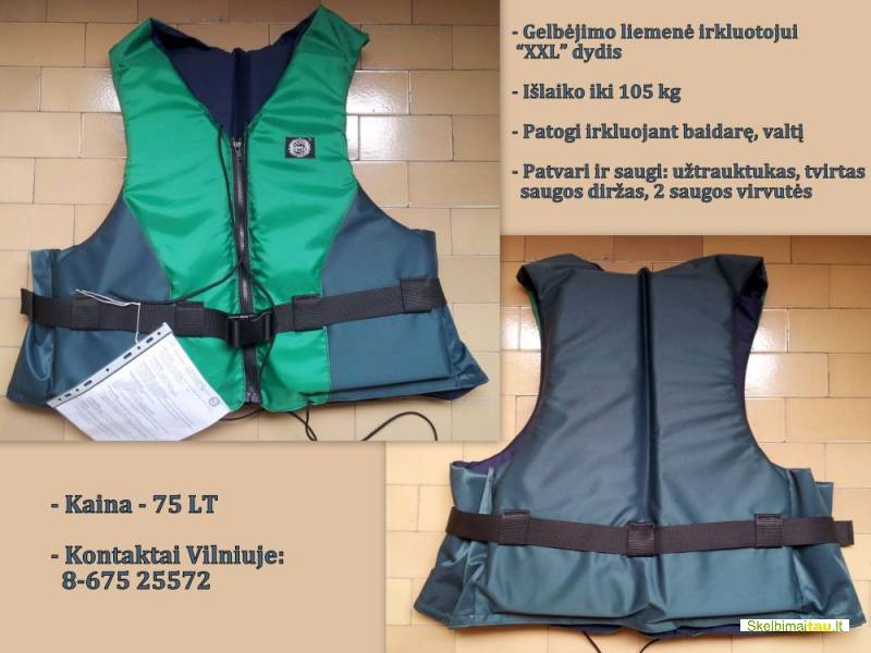 Irkluotojo baidare gelbėjimosi liemenė universali nuo 50lt -