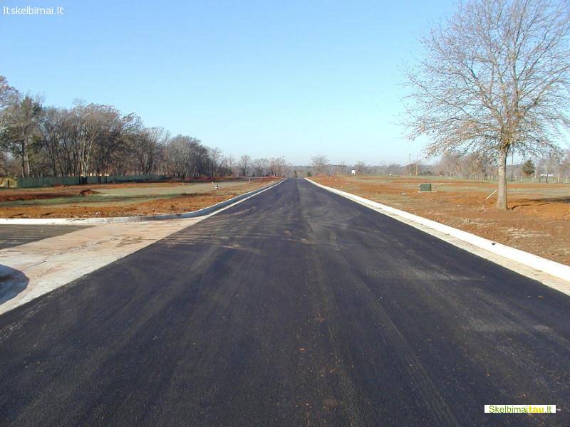 Asfaltavimo darbai, kelių, gatvių tiesimas