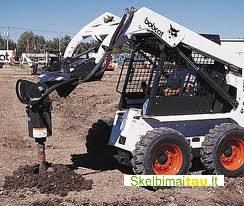 Minikrautuvo bobcat nuoma stumdymui/krovimui/grezi