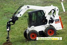 Nuomojamas krautuvas bobcat s250 su papildoma  įranga
