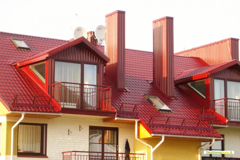 Plieninės stogų ir sienų dangos iš švediško plieno