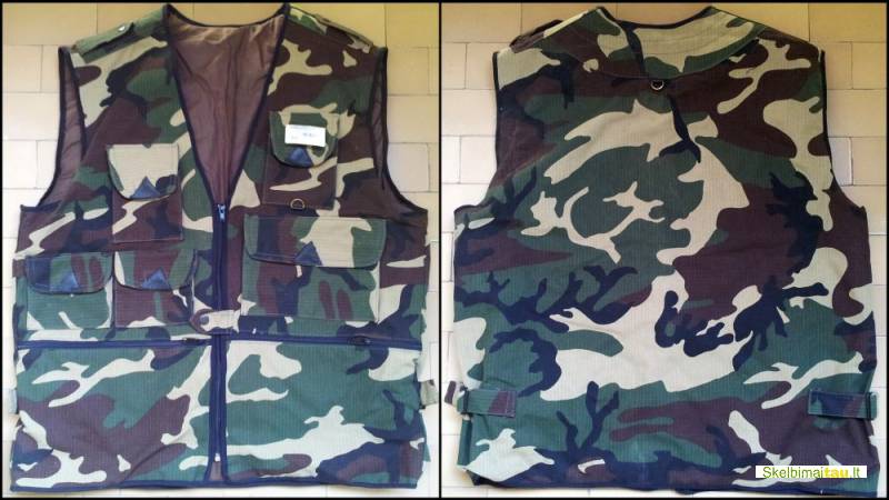 Liemenė turistui,žvejui,medžiotojui iš maskuojančio audinio