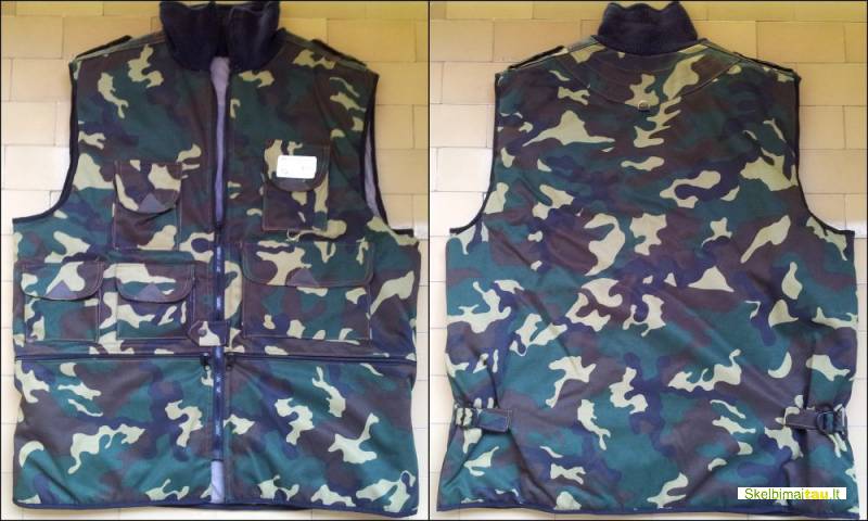 Liemenė turistui,žvejui,medžiotojui iš maskuojančio audinio