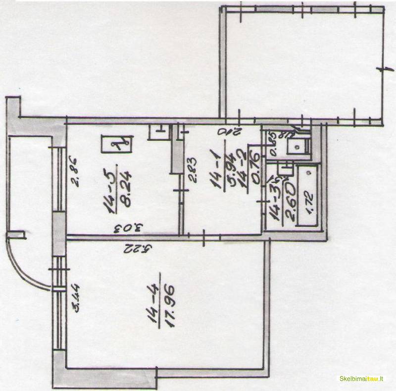 Parduodamas 1 k.butas pilaitėje