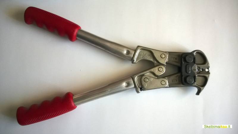 Skobos tinklo prikalimui,viela ,vielos itempejai,įrankiai