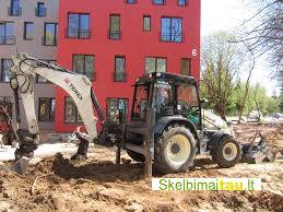 8-659-07990, skylių gręžimas su ekskavatoriais