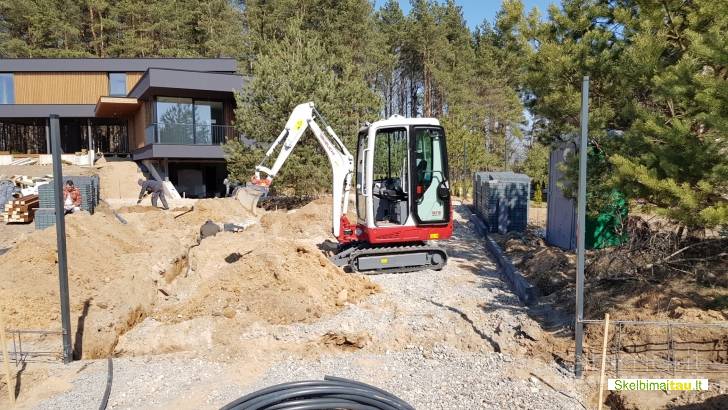 bobcat nuoma, žemės lyginimas